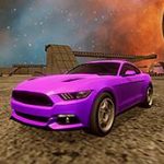 Crazy Car Stunts in Moon Cosmic Arena